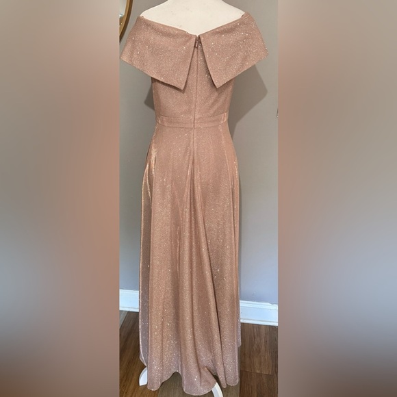 Xscape Strapless Glittering Gown in Gold - Picture 6 of 6